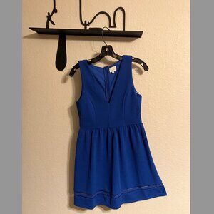 Dee Elly by FRANCESCA'S Royal Blue Fitted Sleeveless Dress - Size S